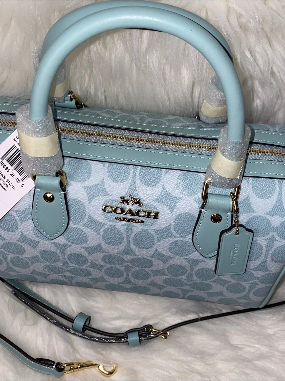 Coach 🩵 Rowan Satchel Bag In Signature Canvas New with tags